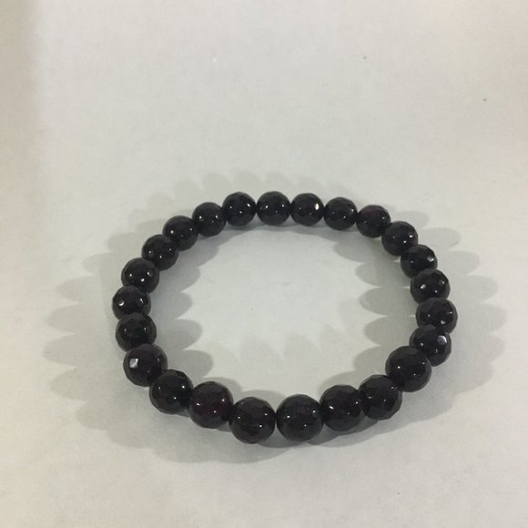 FACETED GARNET BEADS BRACELET - Picture 2 of 3